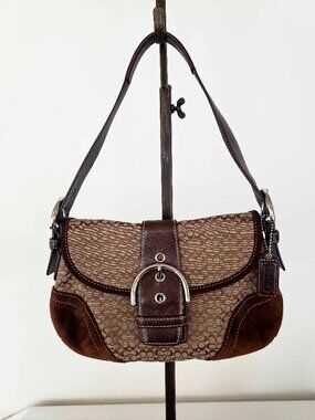 Vintage Coach 6818 Soho Signature Flap Bag - Archival Brown/Suede w/dustbag